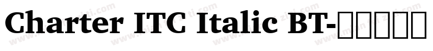 Charter ITC Italic BT字体转换